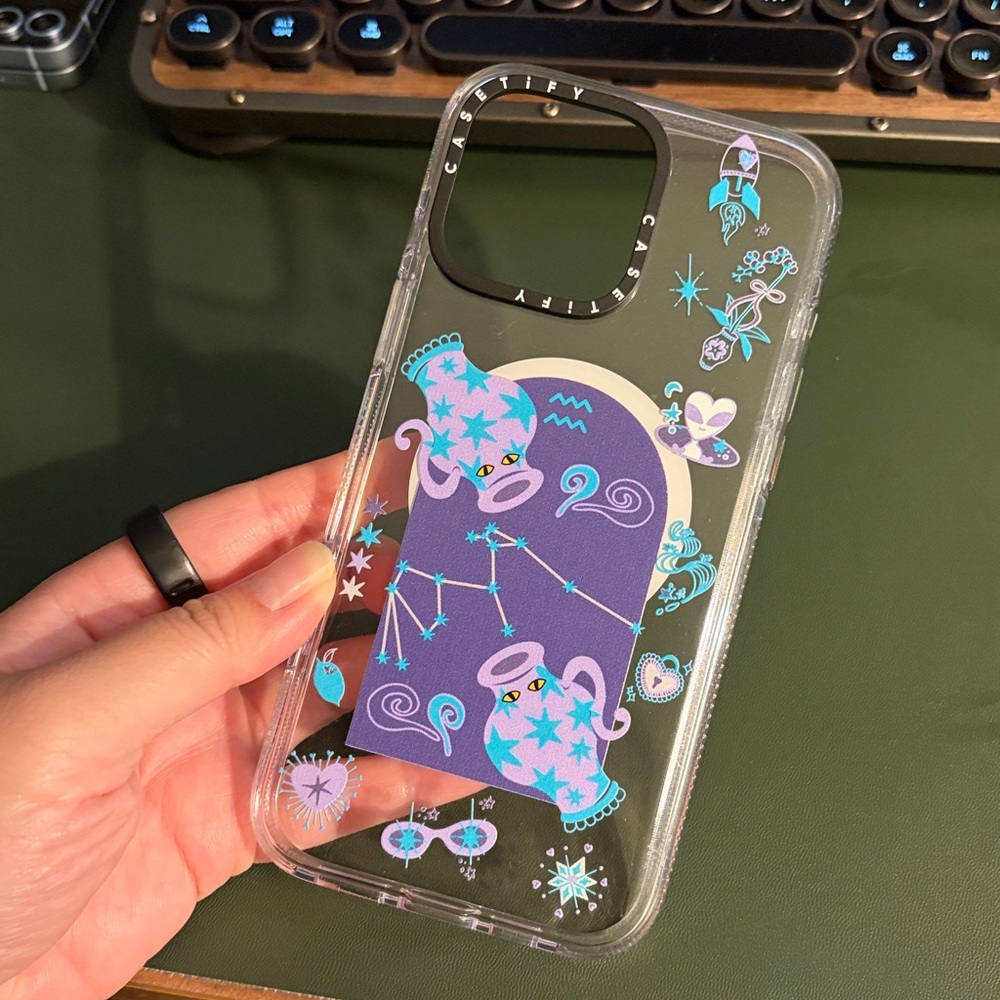 Casetify iPhone 16 Pro Max Aquarius Impact Clear MagSafe case